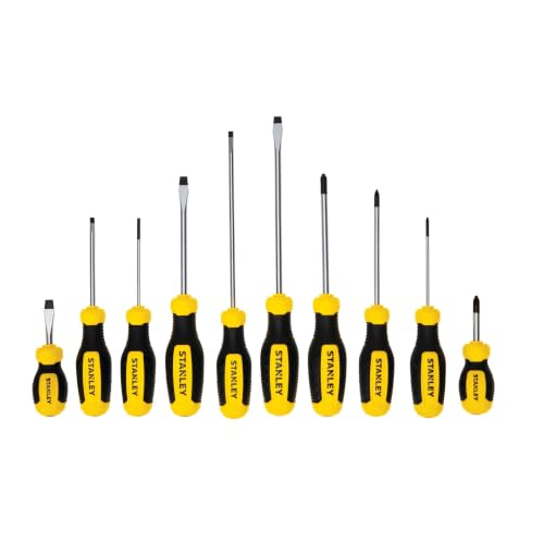 10 Piece STANLEY Phillips and Slotted Screwdriver Set