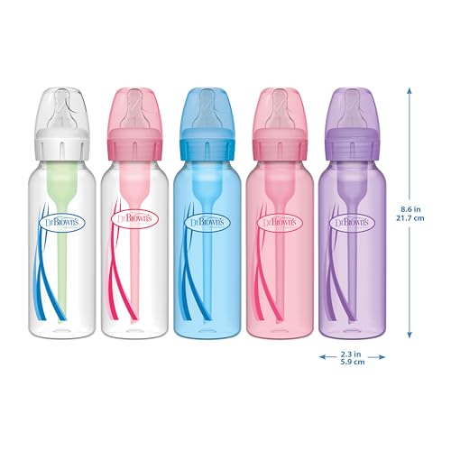 Dr. Brown's 8 oz Anti-Colic Baby Bottle, 4 Pack