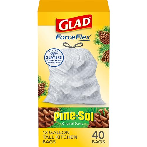 40 Count Glad ForceFlex 13 Gallon Kitchen Trash Bags