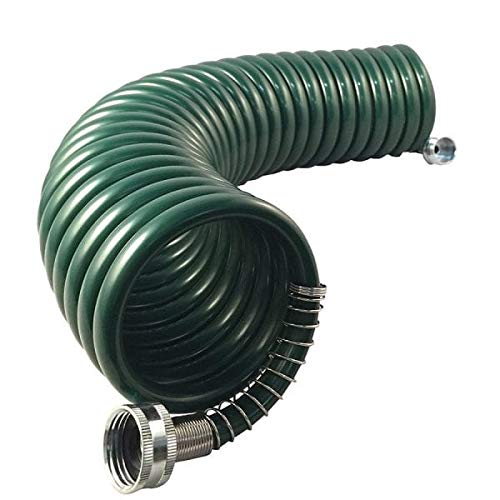 1/2" x 25ft Coil Garden Hose, Kink-Resistant, Lightweight