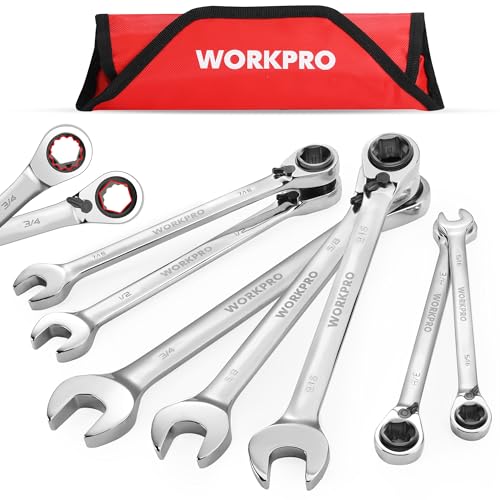 7 Piece Reversible Ratcheting SAE Wrench Set