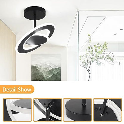EIDEARAY Modern LED Ceiling Light Acrylic Hallway Light 30W Cool White Multi-Directional Ceiling Lamp Adjustable Flush Mount Ceiling Light Fixtures for Bedroom Kitchen Balcony Corridor Stair Aisle