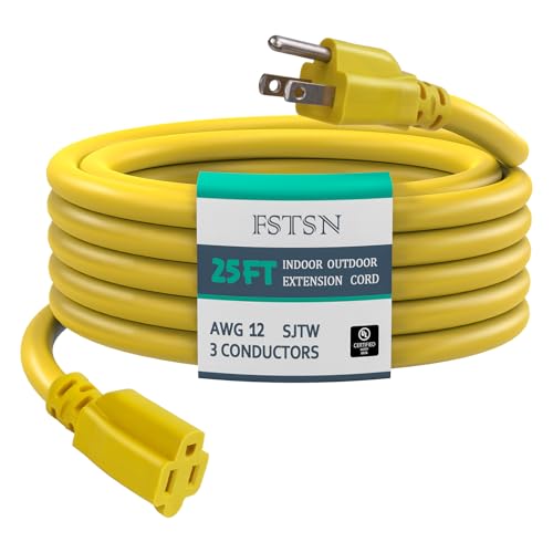 25 ft Heavy Duty 12/3 SJTW Extension Cord