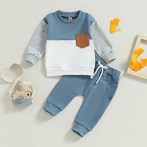 Toddler Color Block Sweatshirt and Joggers Set