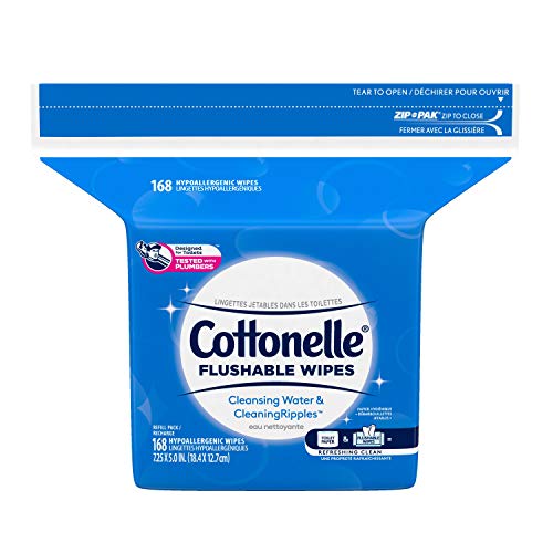 UPDATE: SOLD OUT! Cottonelle Flushable Wet Wipes - 1 Refill Pack, 168 Total Flushable Wipes