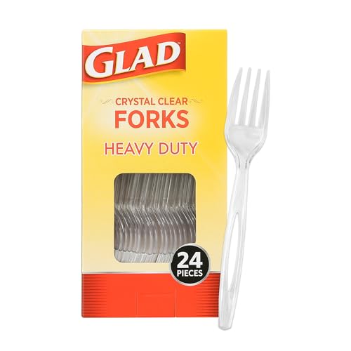 24 Count Glad Heavy Duty Disposable Plastic Forks