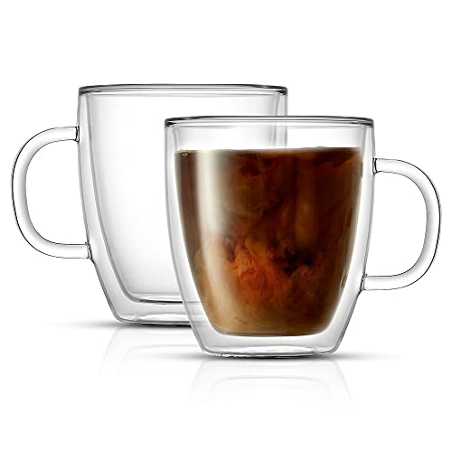 2 Pack JoyJolt Double Wall Insulated Coffee Glasses