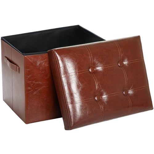 Storage Ottoman Footrest Stool with Hidden Compartment