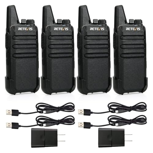 Retevis RT22 4 Pack Long Range Rechargeable Two Way Radios