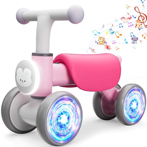 Toddler Balance Bike with Music and Light-Up Wheels