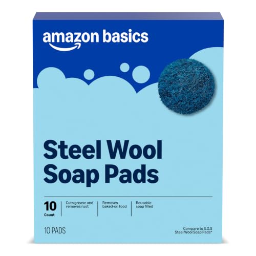 10 Count Amazon Basics Steel Wool Soap Pads