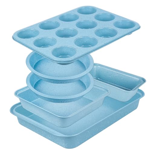 6 Piece Nonstick Carbon Steel Cake Baking Set