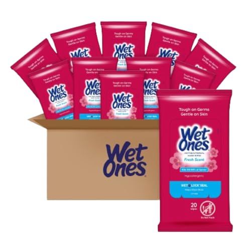 30 Pack Wet Ones Antibacterial Hand Wipes Travel Size