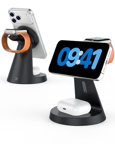 Magnetic 3-in-1 Wireless Charging Station for Apple