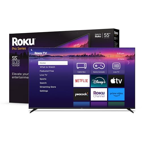 Roku 55-Inch 4K QLED Smart TV with Voice Remote