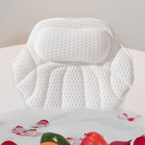 Luxury Mesh Bath Pillow for Tub Neck Support