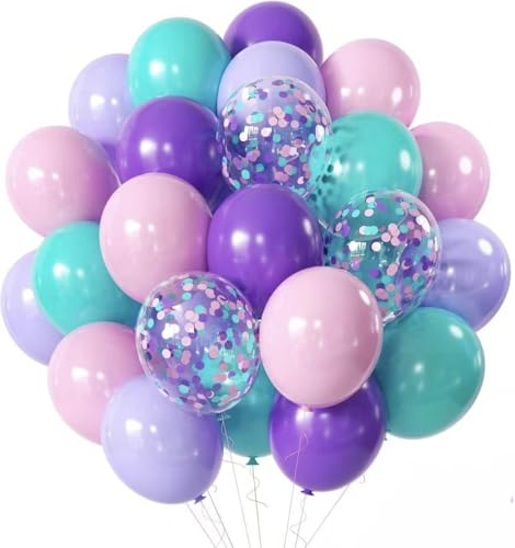 50 Pack Assorted Latex Balloon Decoration Kit
