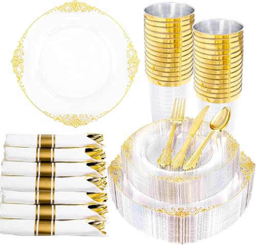 210 Count Disposable Plastic Party Plates