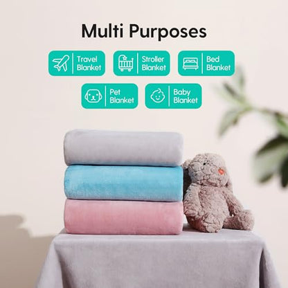 LITTLE SPUD Baby Blankets, Baby Blanket for Girls and Boys, Soft Milky Plush Blankets for Newborns and Toddlers, 40x40 Inch Large Square Baby Blanket, Perfect Newborn Gifts, Pink