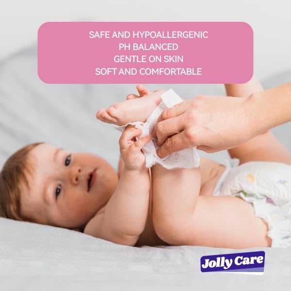 Jolly Care Hypoallergenic Baby Wipes, 240 Count
