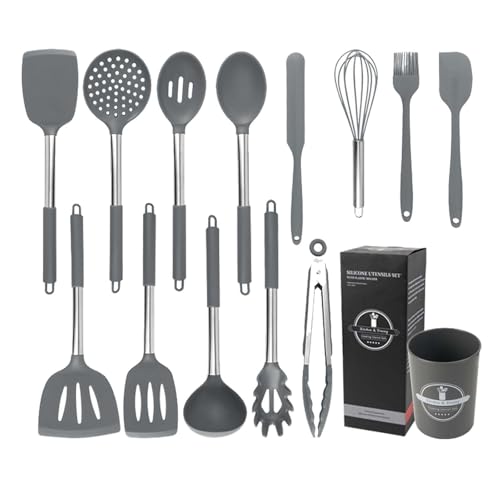 14 Piece Silicone Stainless Steel Kitchen Utensil Set