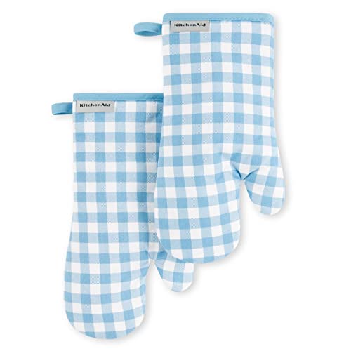 2 Pack KitchenAid Gingham Oven Mitts