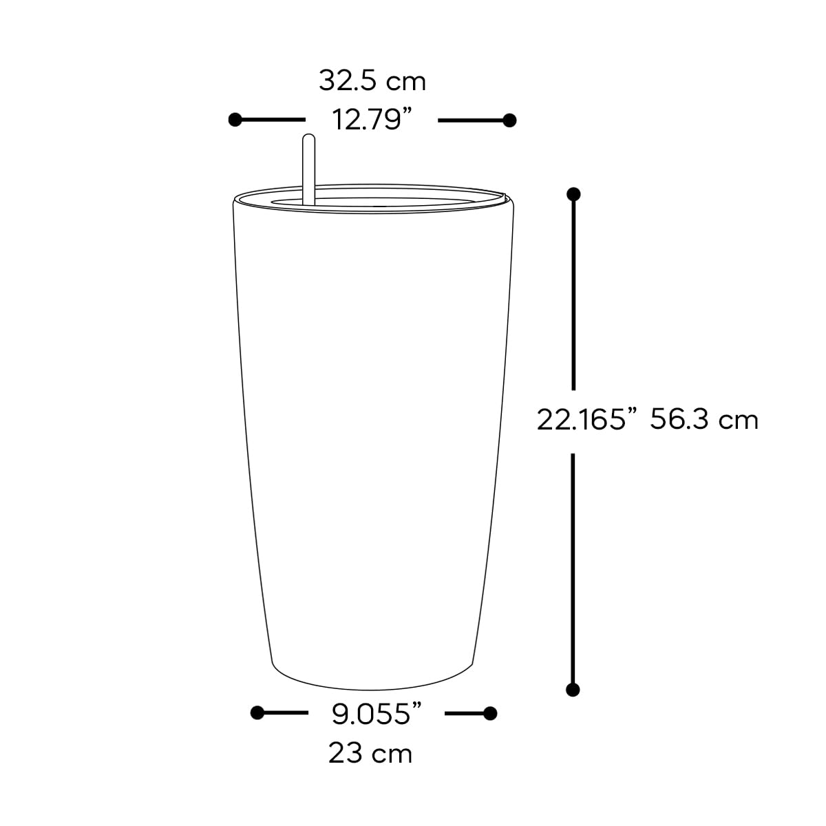 Self-Watering Plant Pot by Liventra, Medium Size