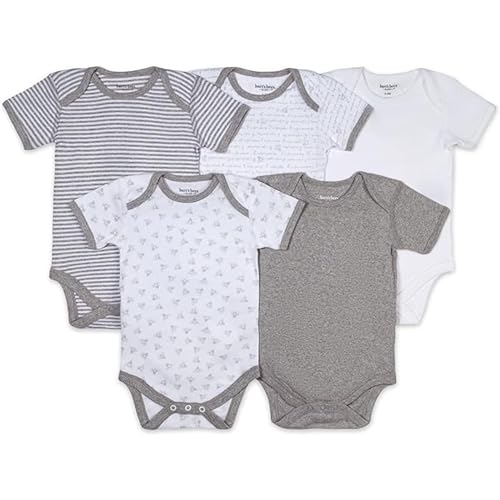 5 Pack Burt’s Bees Baby Organic Cotton Bodysuits
