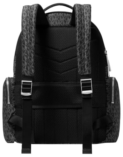 Michael Kors Large Black Backpack with Silver Hardware