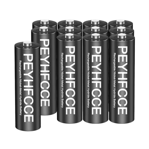 12 Pack Rechargeable AA NiMH 600mAh Batteries