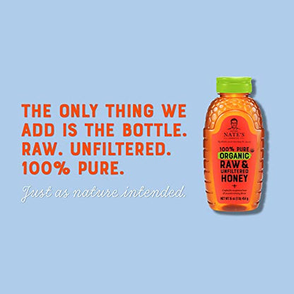 Nature Nate's Organic Raw Unfiltered Honey 16oz