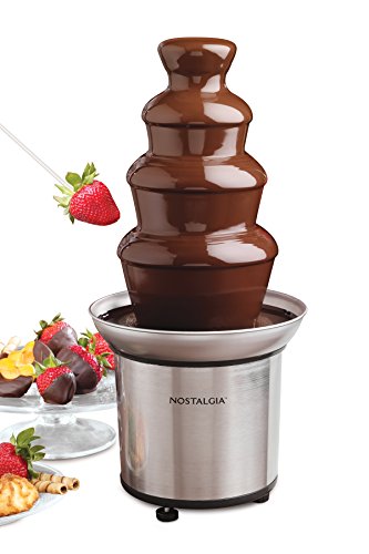 32-Ounce Nostalgia Chocolate Fondue Fountain Machine 4-Tier