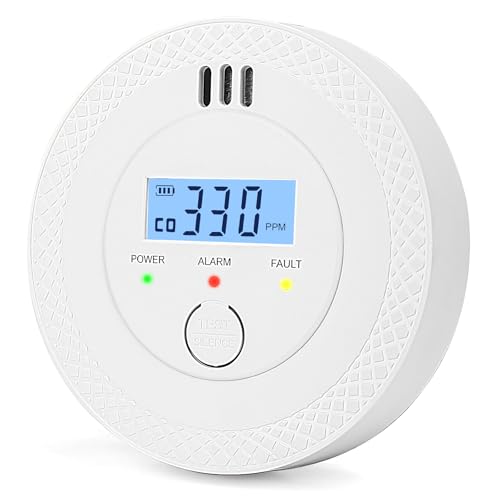 Carbon Monoxide Detector with LCD Display, Battery Powered