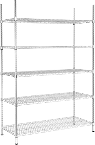5 Tier Adjustable Metal Garage Storage Shelving Unit