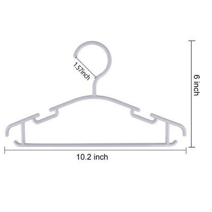 Plastic Baby Clothes Hangers - Kids Hangers for Closet Baby Hangers for Boys and Girls Closet Gray Child Hanger for Clothing Pants Coats 60 Pack