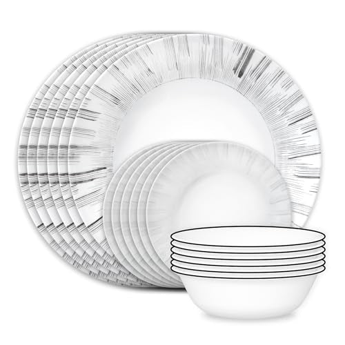 18-Piece Corelle Vitrelle Chip-Resistant Dinnerware Set