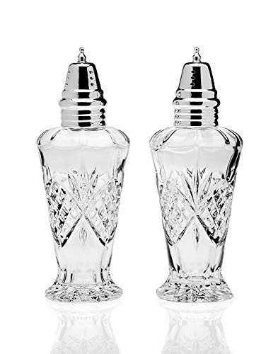 Godinger Salt and Pepper Shaker Set Crystal Glass