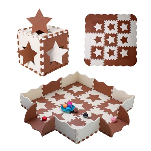 25 Pack Baby Foam Play Mat with Fence