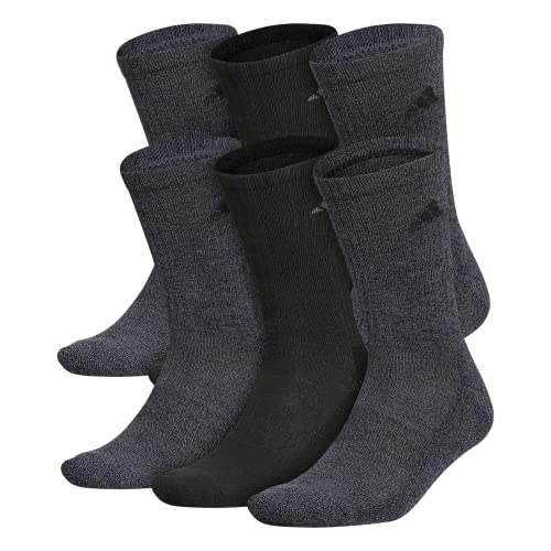 6 Pack adidas Men's Cushioned Crew Athletic Socks