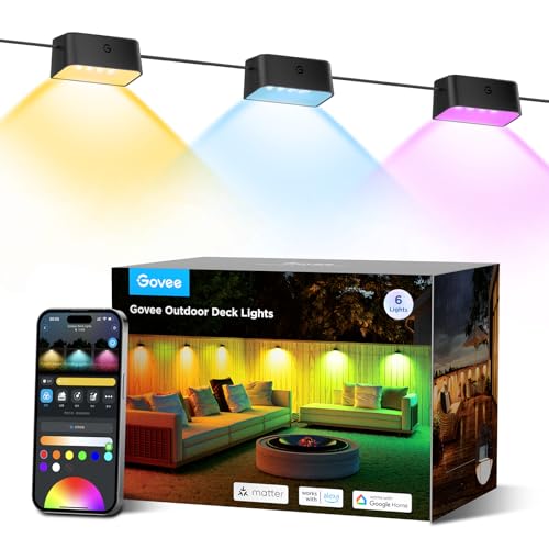 6 Pack Govee Smart Outdoor Deck Lights