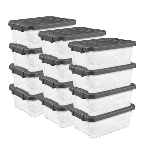 12 Pack Sterilite 16 Quart Latching Storage Bins