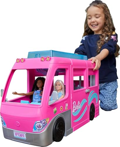 Barbie Dream Camper Playset with 60 Accessories, Slide