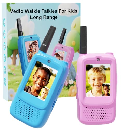 2 Pack Rechargeable Kids Long Range Walkie Talkies