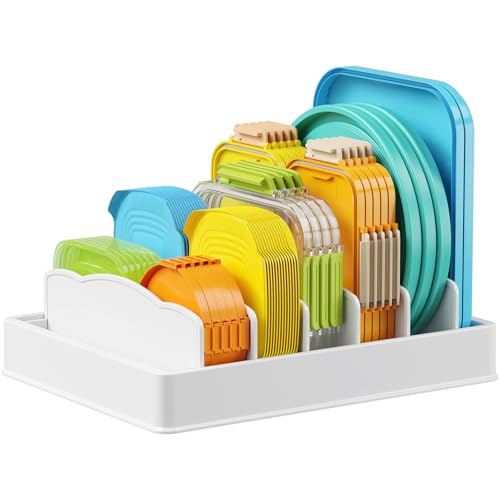 Lifewit Adjustable Food Container Lid Organizer Rack