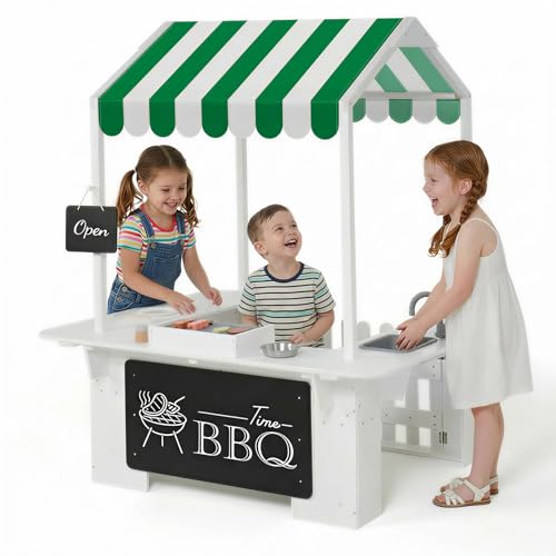 Kids Outdoor Playhouse Mud Kitchen BBQ Set