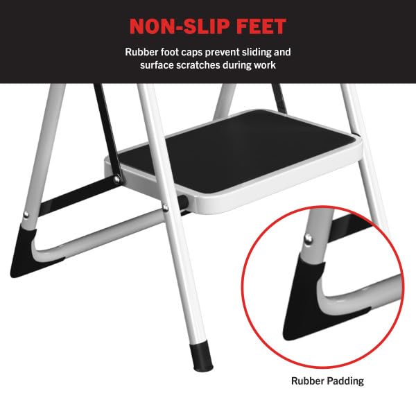 4 Step Folding Ladder with Handrails by Stalwart