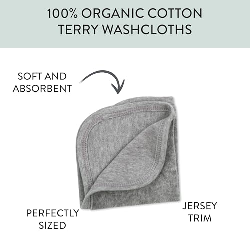 10-Pack Organic Cotton Baby Wash Cloths