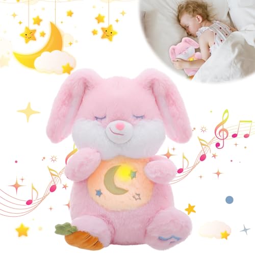 Soothing Breathing Bunny Plush with Relaxing Music