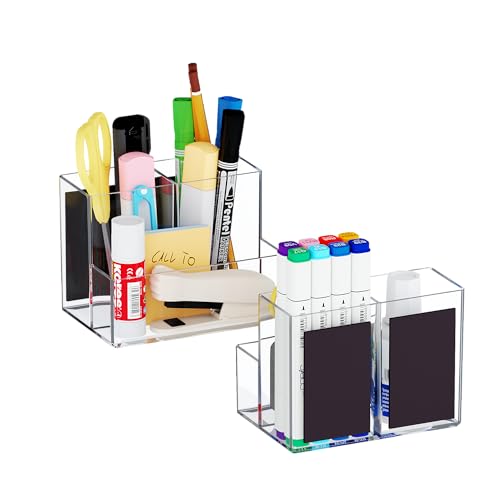 2 Pack Magnetic Acrylic Dry Erase Marker Holders