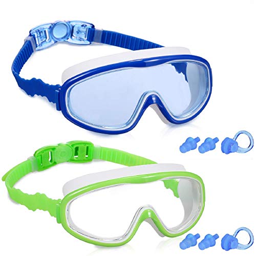 2 Pack Kids Anti-Fog Swim Goggles